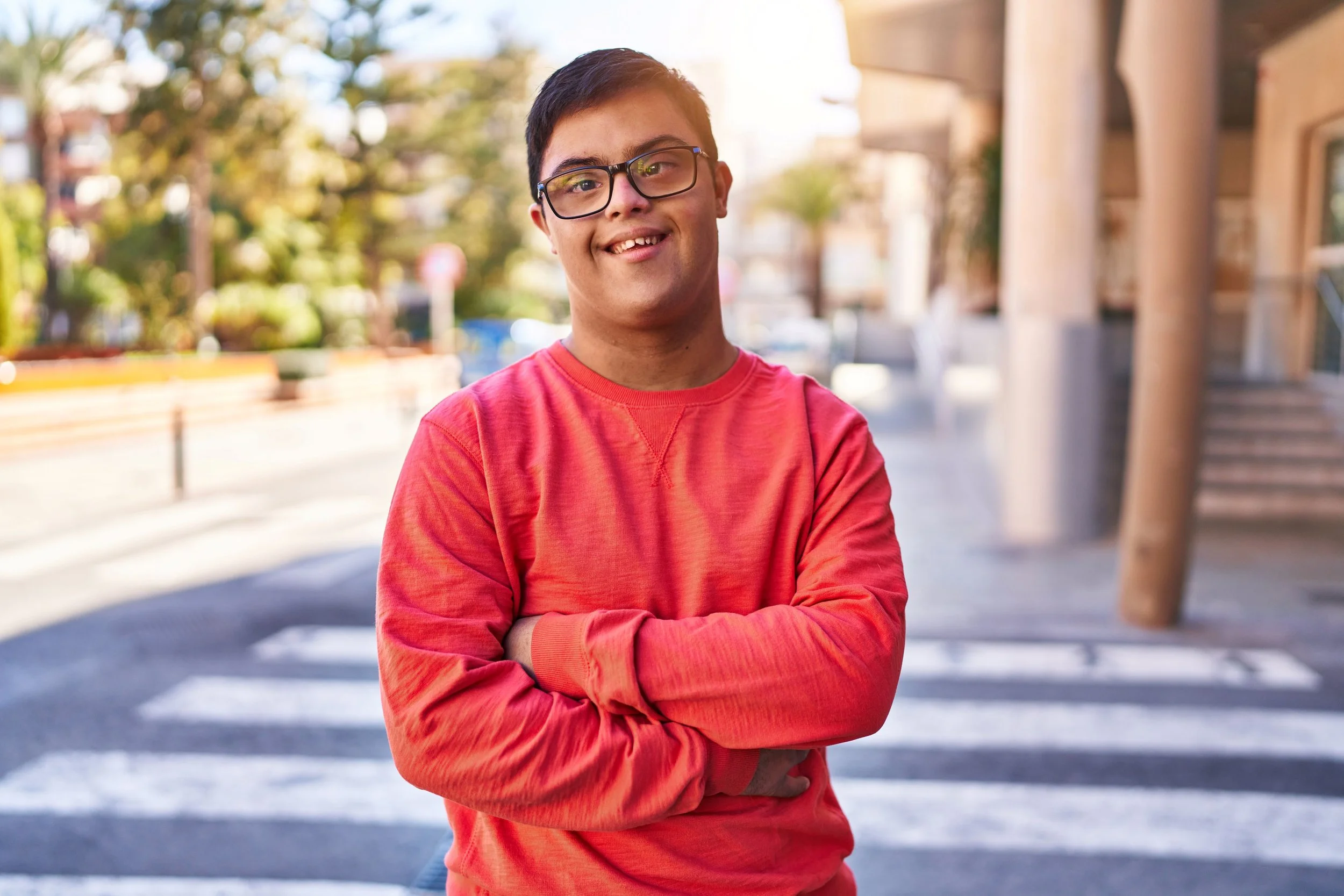 Person with disability reviewing financial documents with a planner